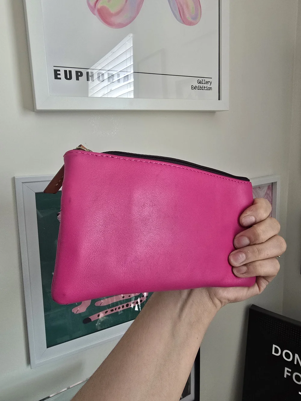 Dooney & Bourke Hot Pink Leather Wallet / Clutch